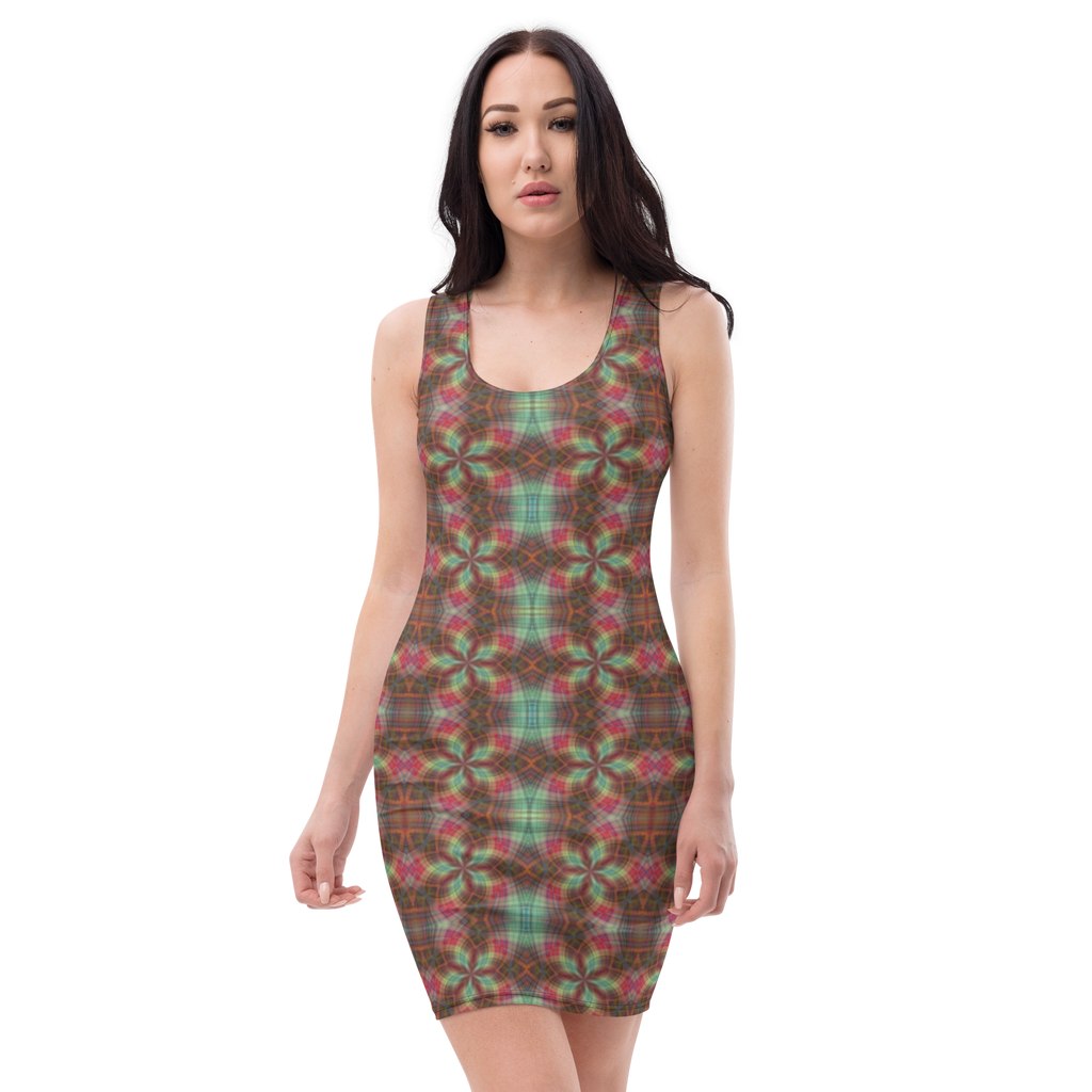 argyle print bodycon dress Motel Jeeves Brown Argyle Bodycon Dress