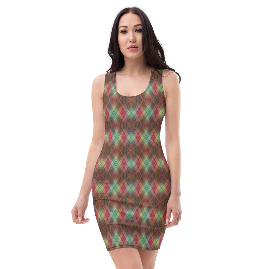 Recursia Argyle Rewired II Pencil Dress XS
