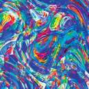 Product name: Recursia Rainbow Rose I Pencil Dress. Keywords: Clothing, Pencil Dress, Print: Rainbow Rose, Women's Clothing