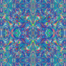 Product name: Recursia Rainbow Rose Pencil Dress. Keywords: Clothing, Pencil Dress, Print: Rainbow Rose, Women's Clothing