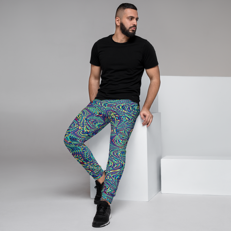 Product name: Recursia Alchemical Vision Men's Joggers. Keywords: Print: Alchemical Vision, Athlesisure Wear, Clothing, Men's Athlesisure, Men's Bottoms, Men's Clothing, Men's Joggers