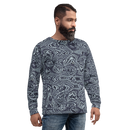Product name: Recursia Alchemical Vision Men's Sweatshirt In Blue. Keywords: Print: Alchemical Vision, Athlesisure Wear, Clothing, Men's Athlesisure, Men's Clothing, Men's Sweatshirt, Men's Tops