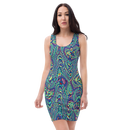 Product name: Recursia Alchemical Vision Pencil Dress. Keywords: Print: Alchemical Vision, Clothing, Pencil Dress, Women's Clothing