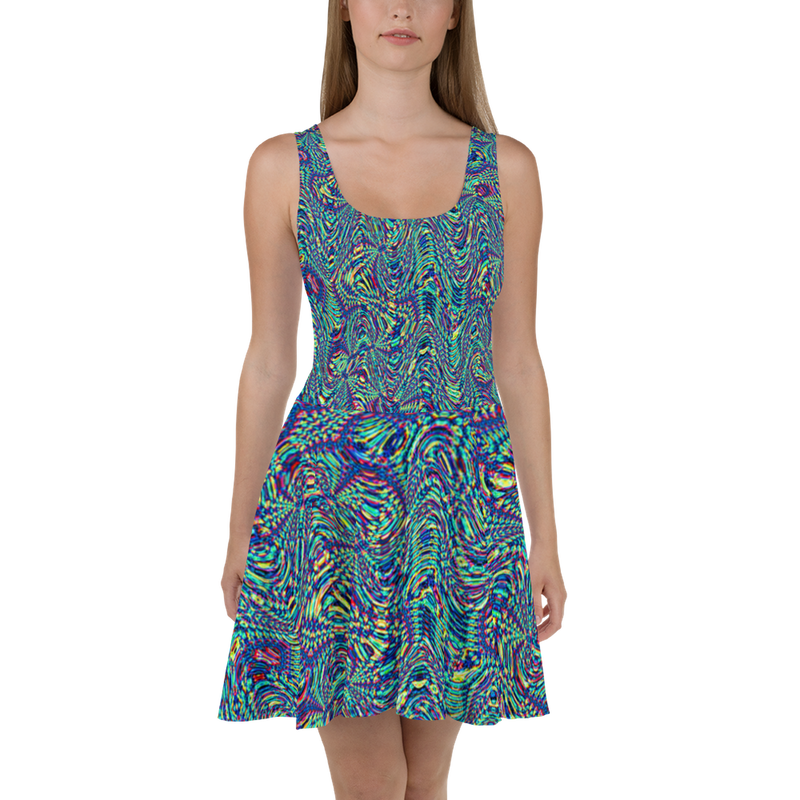 Product name: Recursia Alchemical Vision Skater Dress. Keywords: Print: Alchemical Vision, Clothing, Skater Dress, Women's Clothing