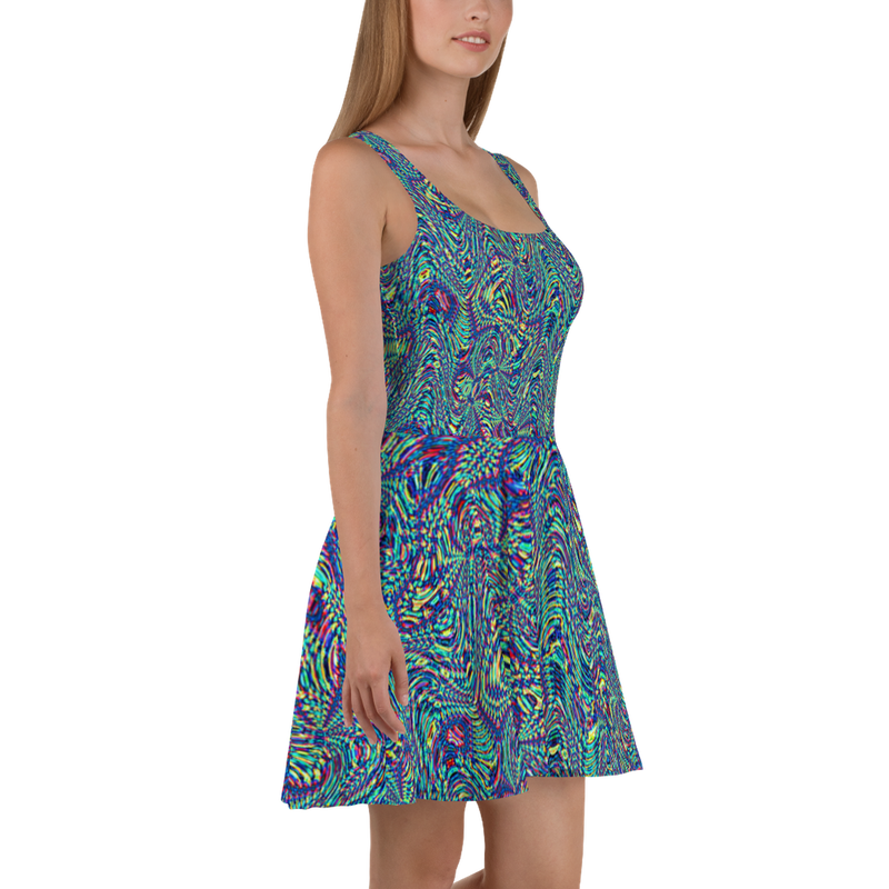 Product name: Recursia Alchemical Vision Skater Dress. Keywords: Print: Alchemical Vision, Clothing, Skater Dress, Women's Clothing