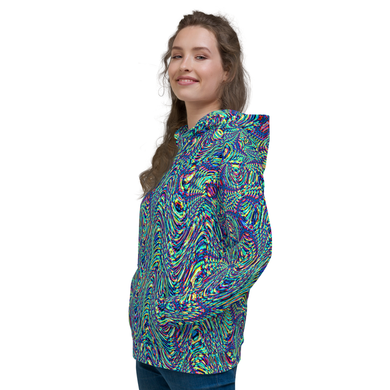 Product name: Recursia Alchemical Vision Women's Hoodie. Keywords: Print: Alchemical Vision, Athlesisure Wear, Clothing, Women's Hoodie, Women's Tops