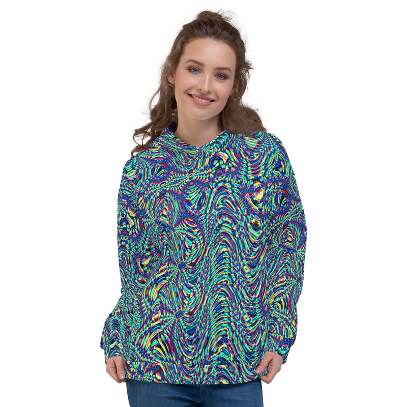 Product name: Recursia Alchemical Vision Women's Hoodie. Keywords: Print: Alchemical Vision, Athlesisure Wear, Clothing, Women's Hoodie, Women's Tops