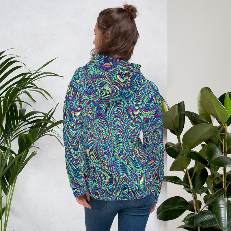 Product name: Recursia Alchemical Vision Women's Hoodie. Keywords: Print: Alchemical Vision, Athlesisure Wear, Clothing, Women's Hoodie, Women's Tops