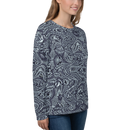 Product name: Recursia Alchemical Vision Women's Sweatshirt In Blue. Keywords: Print: Alchemical Vision, Athlesisure Wear, Clothing, Women's Sweatshirt, Women's Tops