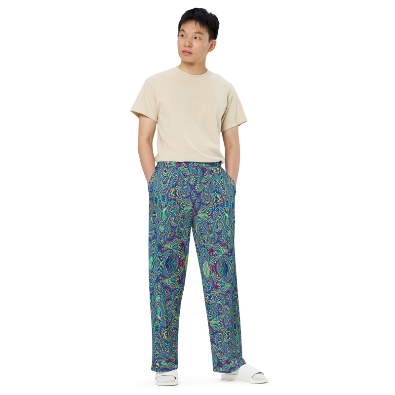 Product name: Recursia Alchemical Vision Men's Wide Leg Pants. Keywords: Print: Alchemical Vision, Men's Clothing, Men's Wide Leg Pants