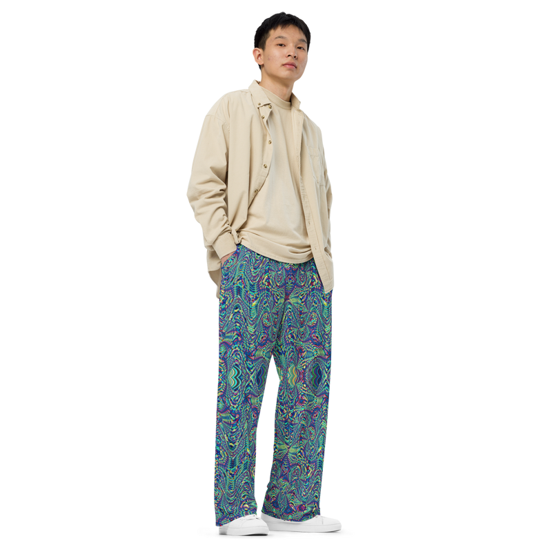 Product name: Recursia Alchemical Vision Men's Wide Leg Pants. Keywords: Print: Alchemical Vision, Men's Clothing, Men's Wide Leg Pants