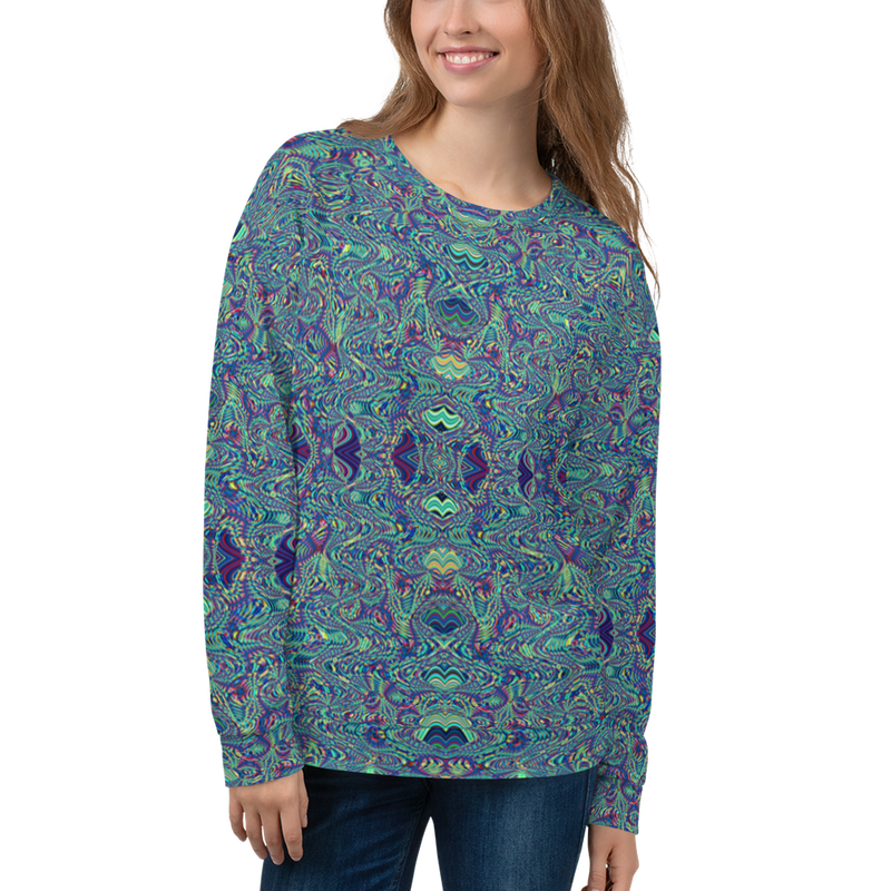 Product name: Recursia Alchemical Vision I Women's Sweatshirt. Keywords: Print: Alchemical Vision, Athlesisure Wear, Clothing, Women's Sweatshirt, Women's Tops