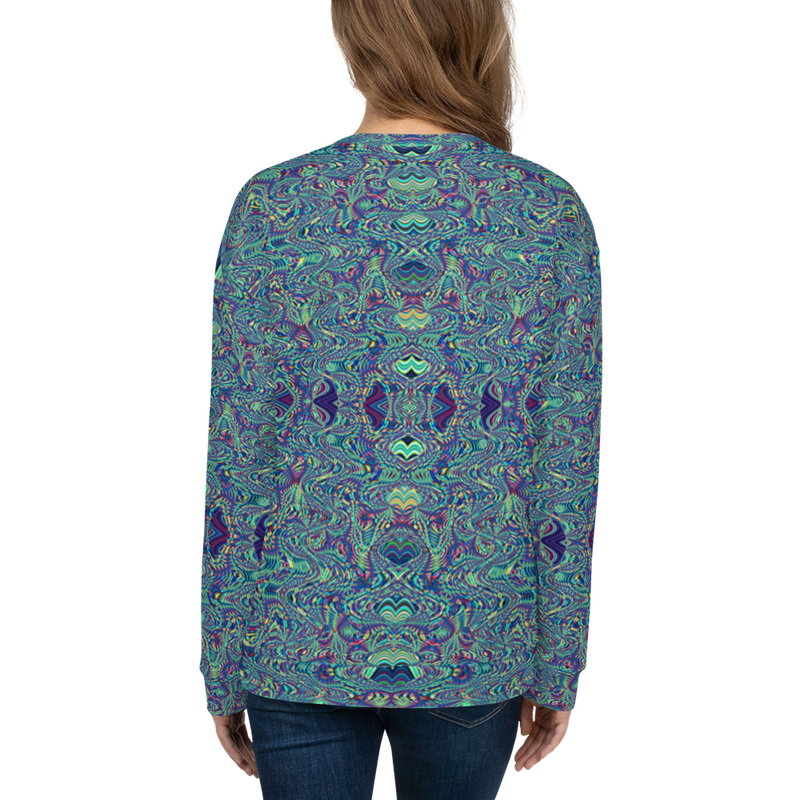 Product name: Recursia Alchemical Vision I Women's Sweatshirt. Keywords: Print: Alchemical Vision, Athlesisure Wear, Clothing, Women's Sweatshirt, Women's Tops