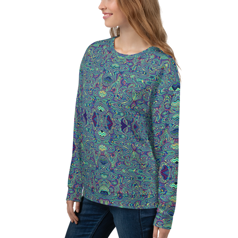Product name: Recursia Alchemical Vision I Women's Sweatshirt. Keywords: Print: Alchemical Vision, Athlesisure Wear, Clothing, Women's Sweatshirt, Women's Tops