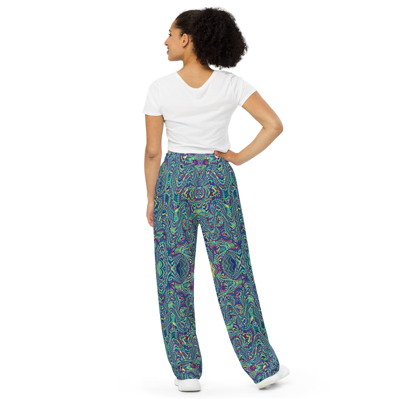 Product name: Recursia Alchemical Vision Women's Wide Leg Pants. Keywords: Print: Alchemical Vision, Women's Wide Leg Pants
