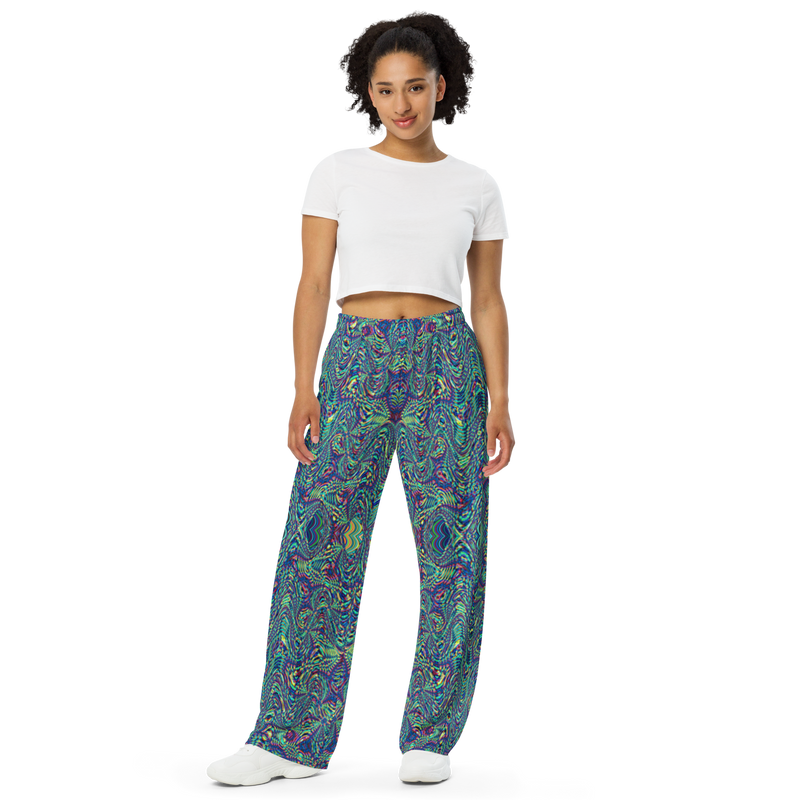 Product name: Recursia Alchemical Vision Women's Wide Leg Pants. Keywords: Print: Alchemical Vision, Women's Wide Leg Pants