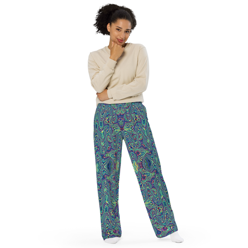 Product name: Recursia Alchemical Vision Women's Wide Leg Pants. Keywords: Print: Alchemical Vision, Women's Wide Leg Pants