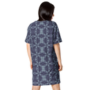 Product name: Recursia Argyle Rewired II T-Shirt Dress In Blue. Keywords: Print: Argyle Rewired, Clothing, T-Shirt Dress, Women's Clothing