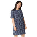 Product name: Recursia Argyle Rewired II T-Shirt Dress In Blue. Keywords: Print: Argyle Rewired, Clothing, T-Shirt Dress, Women's Clothing