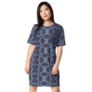 Product name: Recursia Argyle Rewired II T-Shirt Dress In Blue. Keywords: Print: Argyle Rewired, Clothing, T-Shirt Dress, Women's Clothing