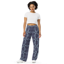 Product name: Recursia Argyle Rewired II Women's Wide Leg Pants In Blue. Keywords: Print: Argyle Rewired, Women's Wide Leg Pants