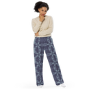 Product name: Recursia Argyle Rewired II Women's Wide Leg Pants In Blue. Keywords: Print: Argyle Rewired, Women's Wide Leg Pants