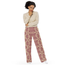 Product name: Recursia Argyle Rewired II Women's Wide Leg Pants In Pink. Keywords: Print: Argyle Rewired, Women's Wide Leg Pants