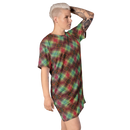 Product name: Recursia Argyle Rewired I T-Shirt Dress. Keywords: Print: Argyle Rewired, Clothing, T-Shirt Dress, Women's Clothing