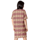 Product name: Recursia Argyle Rewired T-Shirt Dress In Pink. Keywords: Print: Argyle Rewired, Clothing, T-Shirt Dress, Women's Clothing