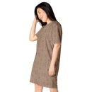 Product name: Recursia Contemplative Jaguar T-Shirt Dress In Pink. Keywords: Clothing, Print: Contemplative Jaguar, T-Shirt Dress, Women's Clothing
