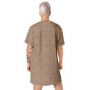 Product name: Recursia Contemplative Jaguar T-Shirt Dress In Pink. Keywords: Clothing, Print: Contemplative Jaguar, T-Shirt Dress, Women's Clothing