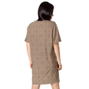 Product name: Recursia Contemplative Jaguar T-Shirt Dress In Pink. Keywords: Clothing, Print: Contemplative Jaguar, T-Shirt Dress, Women's Clothing
