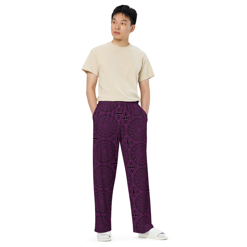 Product name: Recursia Desert Dream Men's Wide Leg Pants. Keywords: Print: Desert Dream, Men's Clothing, Men's Wide Leg Pants