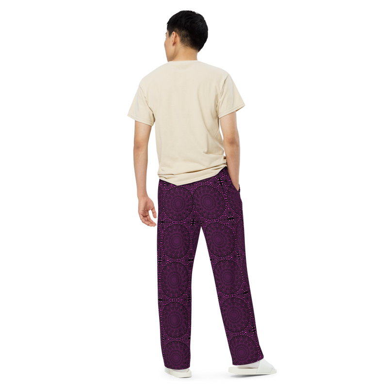 Product name: Recursia Desert Dream Men's Wide Leg Pants. Keywords: Print: Desert Dream, Men's Clothing, Men's Wide Leg Pants