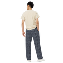 Product name: Recursia Fabrique Unknown II Men's Wide Leg Pants In Blue. Keywords: Print: Fabrique Unknown, Men's Clothing, Men's Wide Leg Pants