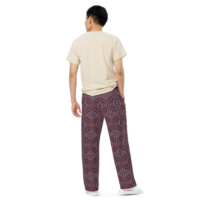 Product name: Recursia Fabrique Unknown II Men's Wide Leg Pants. Keywords: Print: Fabrique Unknown, Men's Clothing, Men's Wide Leg Pants