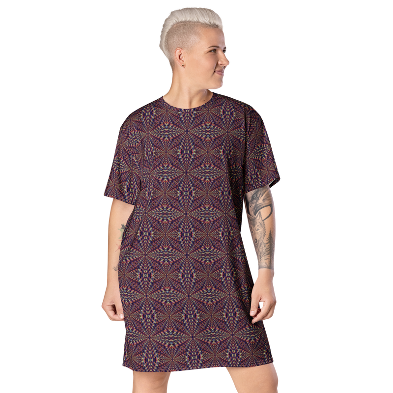 Product name: Recursia Fabrique Unknown II T-Shirt Dress. Keywords: Clothing, Print: Fabrique Unknown, T-Shirt Dress, Women's Clothing