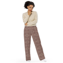 Product name: Recursia Fabrique Unknown II Women's Wide Leg Pants In Pink. Keywords: Print: Fabrique Unknown, Women's Wide Leg Pants