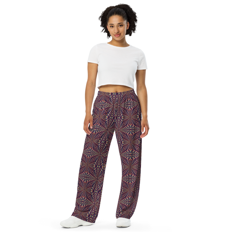 Product name: Recursia Fabrique Unknown II Women's Wide Leg Pants. Keywords: Print: Fabrique Unknown, Women's Wide Leg Pants