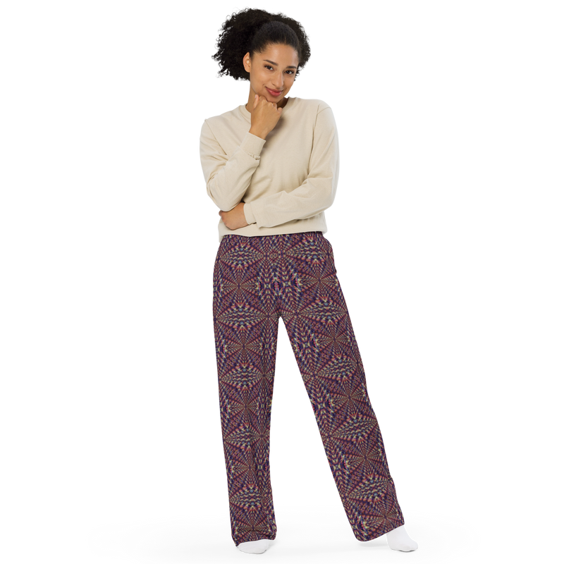 Product name: Recursia Fabrique Unknown II Women's Wide Leg Pants. Keywords: Print: Fabrique Unknown, Women's Wide Leg Pants