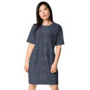 Product name: Recursia Fabrique Unknown I T-Shirt Dress In Blue. Keywords: Clothing, Print: Fabrique Unknown, T-Shirt Dress, Women's Clothing