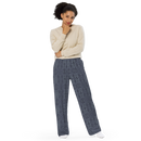 Product name: Recursia Fabrique Unknown I Women's Wide Leg Pants In Blue. Keywords: Print: Fabrique Unknown, Women's Wide Leg Pants