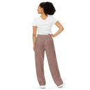 Product name: Recursia Fabrique Unknown I Women's Wide Leg Pants In Pink. Keywords: Print: Fabrique Unknown, Women's Wide Leg Pants