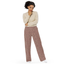 Product name: Recursia Fabrique Unknown I Women's Wide Leg Pants In Pink. Keywords: Print: Fabrique Unknown, Women's Wide Leg Pants