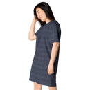 Product name: Recursia Fabrique Unknown T-Shirt Dress In Blue. Keywords: Clothing, Print: Fabrique Unknown, T-Shirt Dress, Women's Clothing