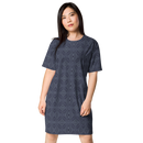 Product name: Recursia Fabrique Unknown T-Shirt Dress In Blue. Keywords: Clothing, Print: Fabrique Unknown, T-Shirt Dress, Women's Clothing