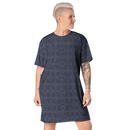 Product name: Recursia Fabrique Unknown T-Shirt Dress In Blue. Keywords: Clothing, Print: Fabrique Unknown, T-Shirt Dress, Women's Clothing