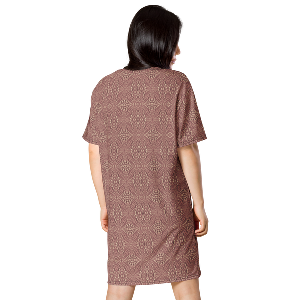 Product name: Recursia Fabrique Unknown T-Shirt Dress In Pink. Keywords: Clothing, Print: Fabrique Unknown, T-Shirt Dress, Women's Clothing