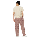 Product name: Recursia Indranet Men's Wide Leg Pants In Pink. Keywords: Print: Indranet, Men's Clothing, Men's Wide Leg Pants