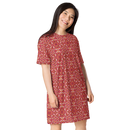 Product name: Recursia Lotus Light T-Shirt Dress. Keywords: Clothing, Print: Lotus Light, T-Shirt Dress, Women's Clothing